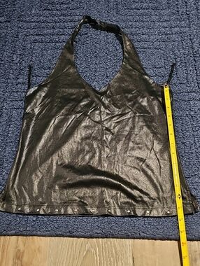 Eyeshadow Black Metallic Halter Camisole